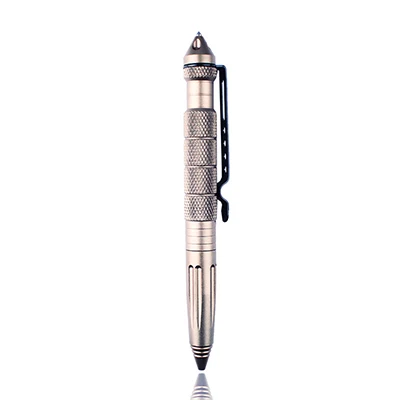 Self Portable Multipurpose Anti-skid personalized Aviation Aluminum Personal Self Defense Tactical Pen Tool Tungsten Steel Head - Цвет: Золотой