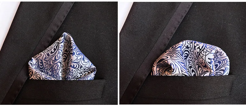 2018 Новый 25*25 см Для мужчин Пейсли Hanky цветочный Silk Pocket Square жаккардовые квадратный платок Свадебная вечеринка платок