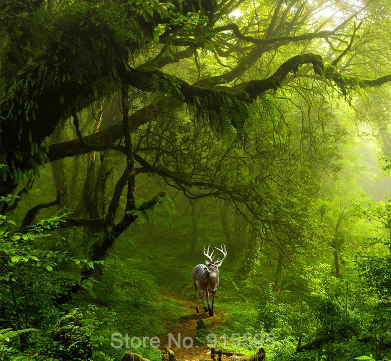 Пользовательские 3D фото обои девственный лес деревянная доска дорога 3D Гостиная Прихожая Коридор фон Настенная роспись домашний декор