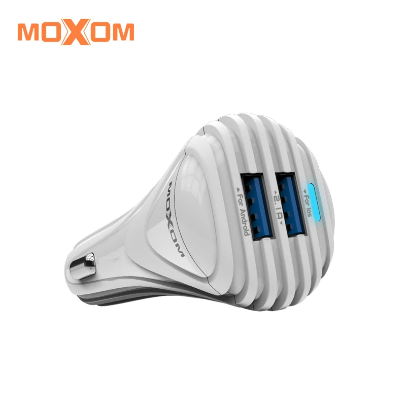 Автомобильное зарядное устройство MOXOM USB А настенное адаптер 2 порта