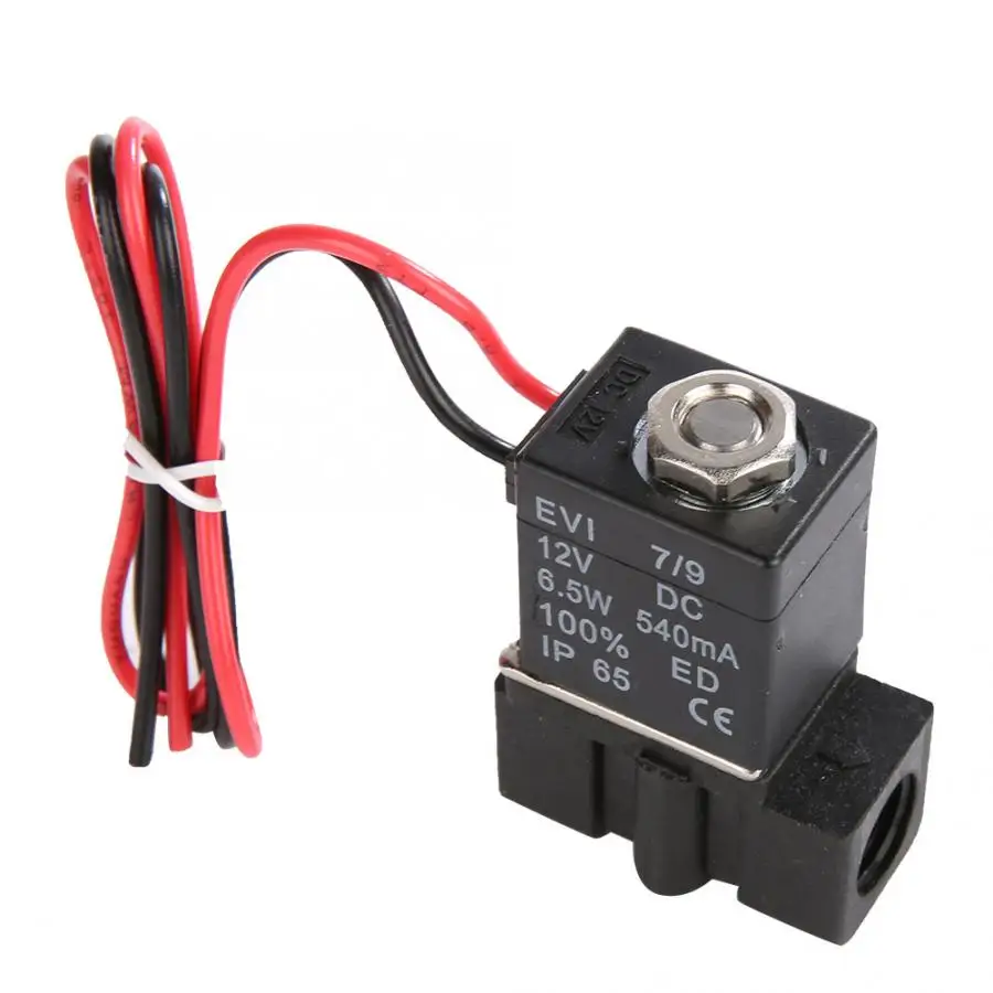 Трубчатый клапан электрический магнитный клапан 1/" NPT 2 Way пластиковый Электрический Соленоидный клапан NC нормально DC12V электромагнитный клапан