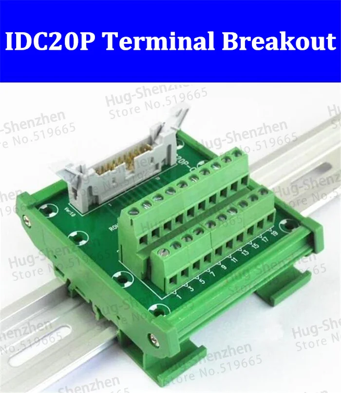 Electric Motors IDC20 20Pin Connector Signals Breakout Board Screw