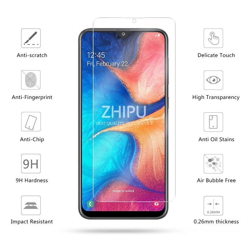 2 шт. 2.5D 9H 0 26 мм закаленное стекло для Samsung Galaxy 10 A20 A30 A50 A60 A70 A80 A90 Защитная пленка