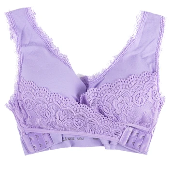 

FLORATA Lace Bra Push Up Bra A B C D Cup Plus Size Women Underwear Underwire Brassiere Black Purple Colors