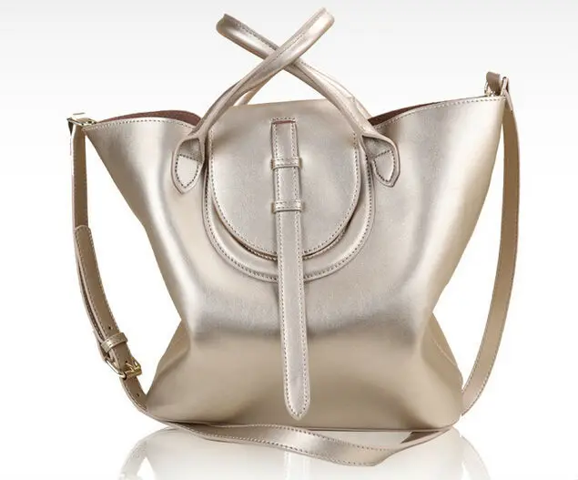 

2017 Korean style winter simple candy colored leather handbags vintage bucket bag portable shoulder messenger bag shopping bag