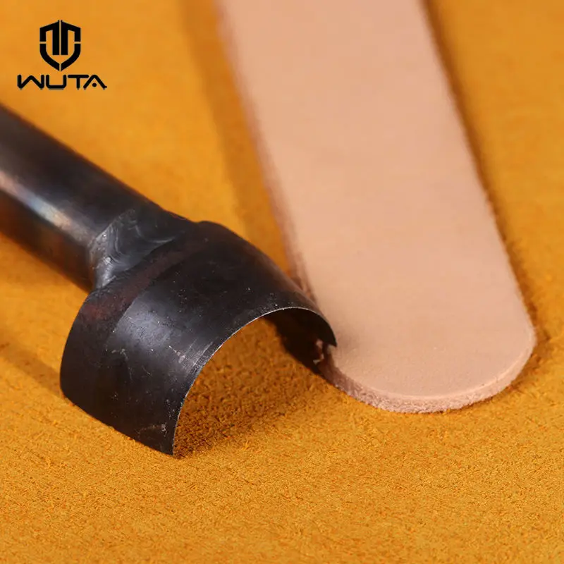 WUTA SPC 가죽 구멍 펀치 스트랩 벨트 엔드 펀치 하프 라운드 커터 Diy 가죽 공예 도구, 전문 수입 합금 공구 강철