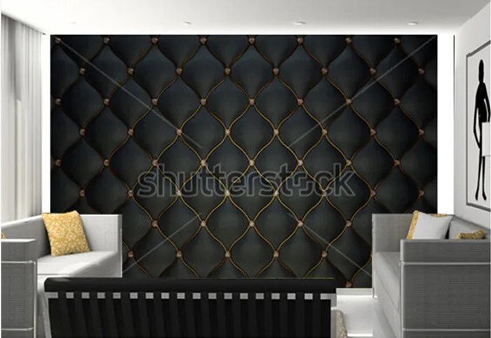 Custom 3D murals,Black Buttoned luxury leather pattern with diamonds and gemstones ,living room sofa TV wall bedroom wall paper Custom 3D murals,Black Buttoned luxury leather pattern with diamonds and gemstones ,living room sofa TV wall bedroom wall paper