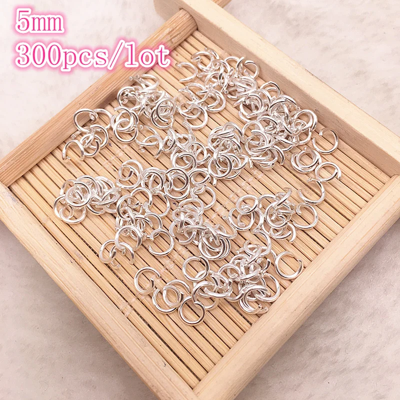 

NEW Jump Rings 5mm 300pcs Steel Jump Rings Open Connectors DIY Jewelry Making