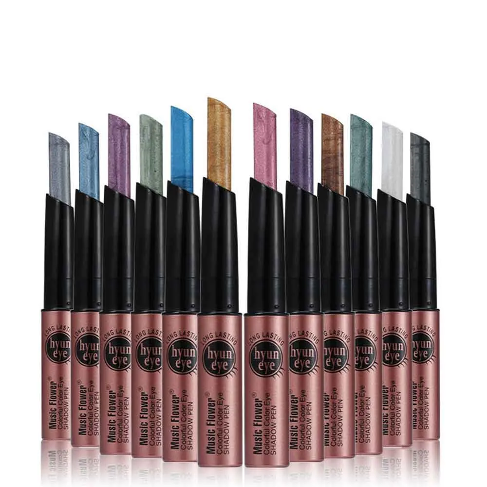 Professional Women Makeup 12 Colors Easy to Wear Glitter Eyeshadow Make