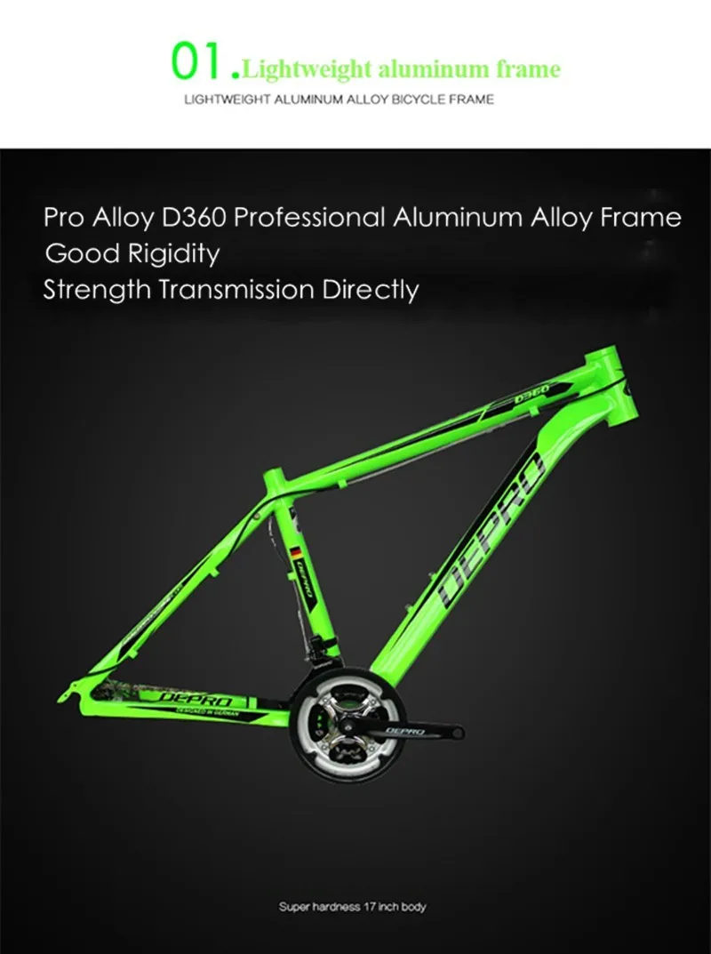 Top Mountain Bicycle Shockingproof Frame 21 Speed Gear Shift 26 Inch Double Disc Brakes Shifter Set for Shimano Bike Cycling Bicicle 7