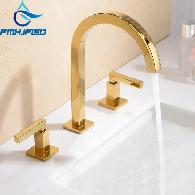 Fmhjfisd Black Gold Finished Bathroom Basin Faucet Tub Faucets