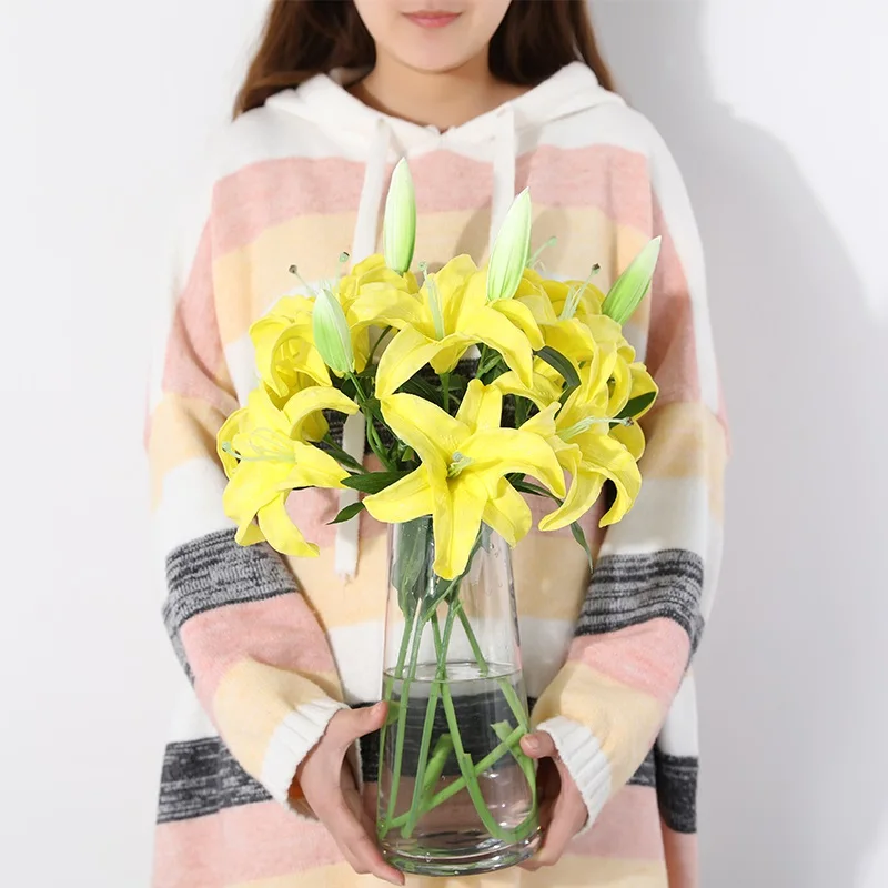 Xuanxiaotong большой искусственный PU Lilium цветы для дома декоративные наилучшие