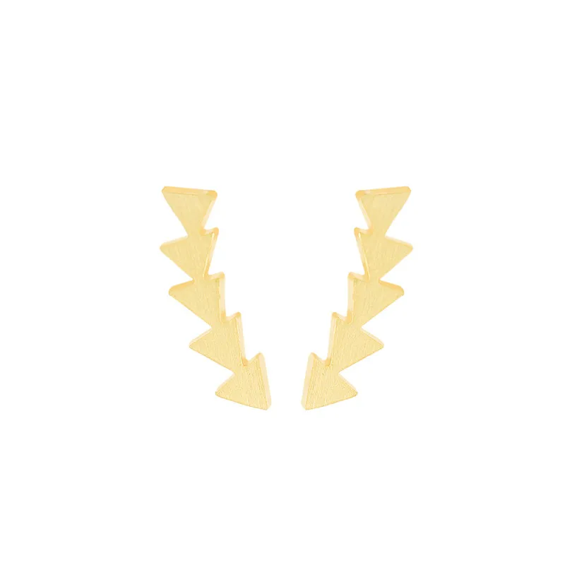 10 пар, панк-рок, золотые геометрические треугольные серьги, серьги-гвоздики, модные ювелирные изделия, вечерние, подарок, Brincos