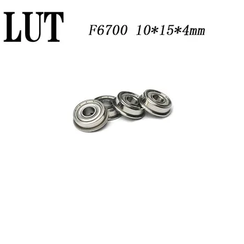 

High quality 10pcs ABEC-5 F6700ZZ F6700-2Z 10x15x4 mm flanged Thin Wall Bearing Flange Ball Bearings F6700 ZZ F6700Z Metal