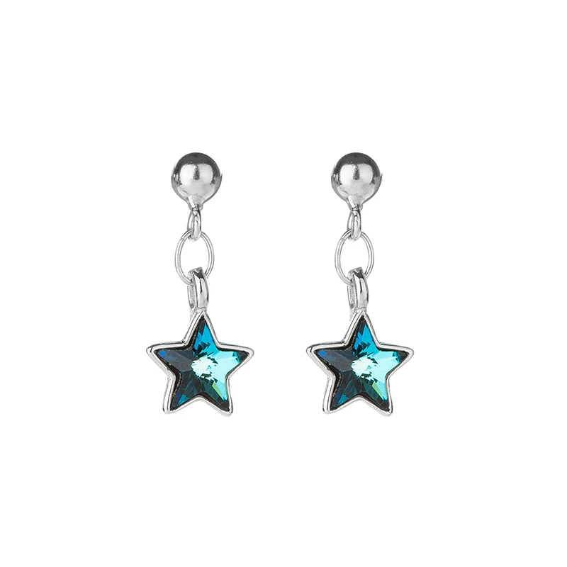Us 5 0 Seven Candy 925 Sterling Silver Earrings For Women Blue Star Pendant Stud Fashion Statement Jewelry Accessories In Us 5 0 Seven Candy 925 Sterling Silver Earrings For Women Blue Star Pendant Stud Fashion Statement Jewelry Accessories In