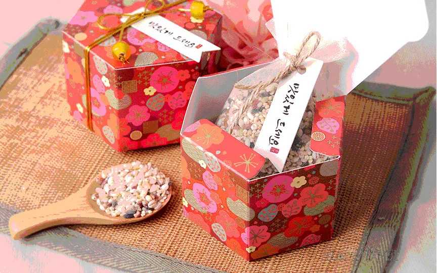 50/100 шт ко Дню Святого Валентина, цветущая вишня, Сакура шестиугольная коробка для шоколада и сладостей Подарочная коробка для торта украшения выпечки