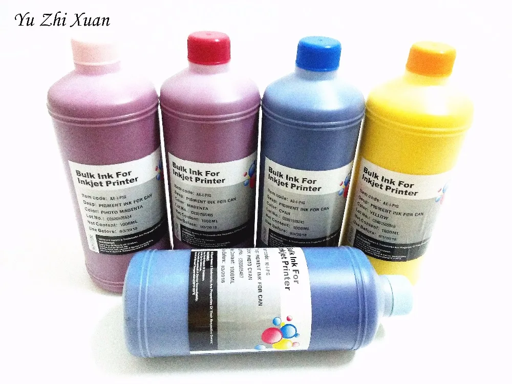 6 Colors Pfi102 Refill Bulk Pigment Ink For Canon Ipf 500/510/600/610