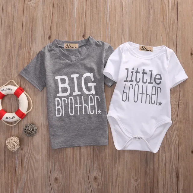 Newborn Baby Boys Tshirt Romper Toddler Boys Tops Shirt Big Brother