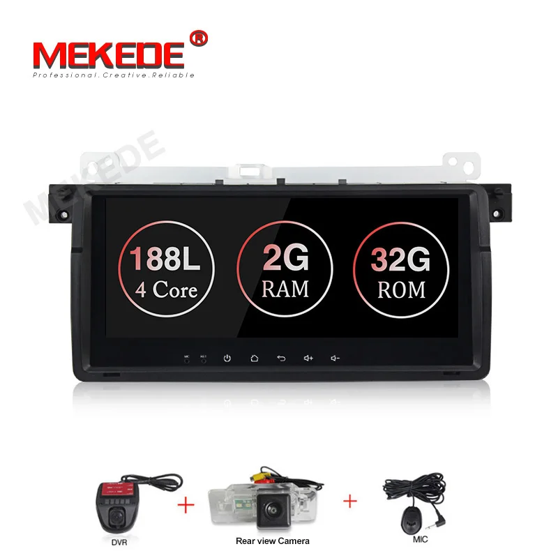 MEKEDE 8," Android9.1 автомобильный Радио gps для BMW E46 M3 318i 320i 325i поддержка SWC аудио wifi 4G BT телефон - Цвет: car dvd camera DVR