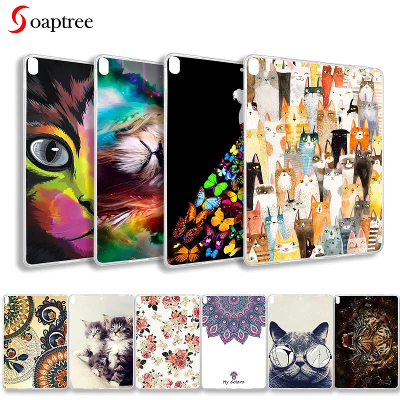 

Fashion painted Cases For Apple iPad Pro 10.5 Case 2017 A1701 A1709 10.5 inch Ultra-thin Soft TPU Silicone Cartoon Animals Cover