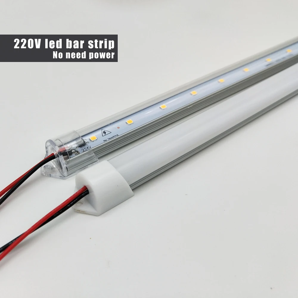 

AC110V220V Led rigid strip hard bar light 30/50/60/100cm 220V Aluminium alloy profile shop indoor home white/warm 100pcs/slot