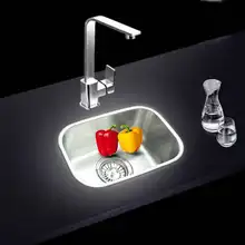 Раковина из нержавеющей стали небольшой пакет под толстой паз рисунок овощей мойки кухонные раковины 32*22 см