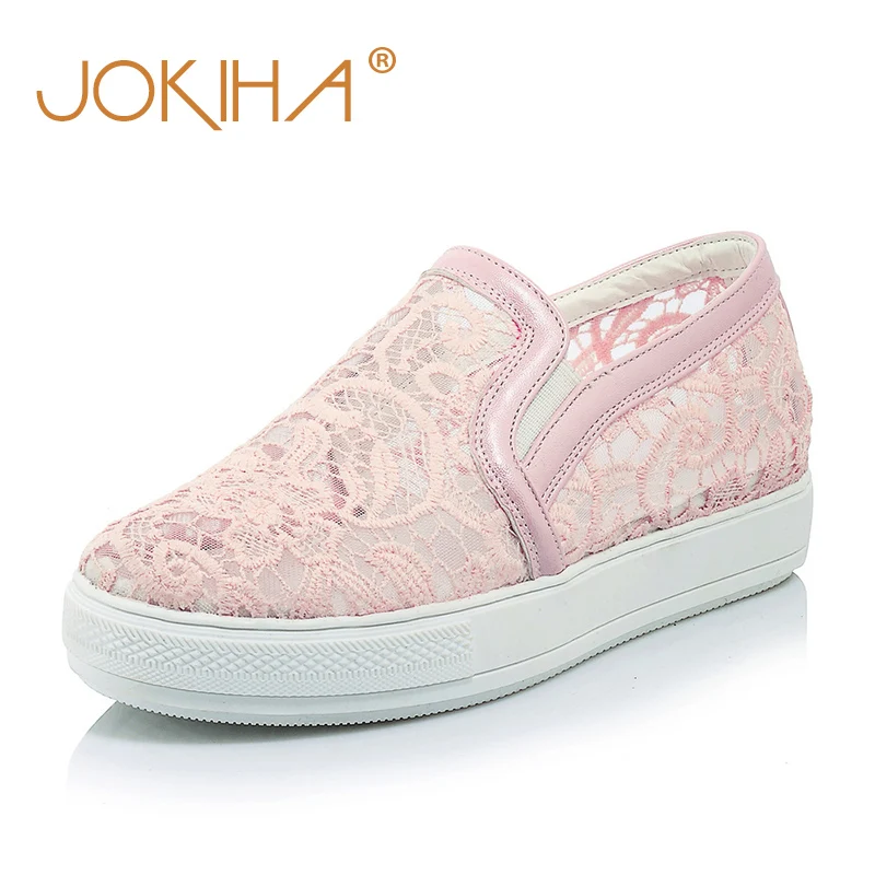 

Elegant Loafers Shoes Women Slipony Casual Lace Round toe Shoes Woman Fashion Flat Platform Heel Shoe Ladies Spring Big Size 44