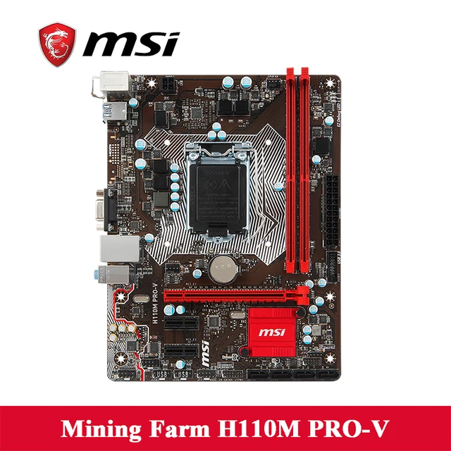 MSi h110m pro v motherboard 32G 2133MHz Intel H110 Chipset SATA 6Bb/s