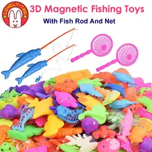 Գեղեցիկ չափազանց մագնիսական ձկնորսական խաղալիք Պլաստիկ ձկներ երեխաների համար գեղարվեստական ​​խաղալիքներով