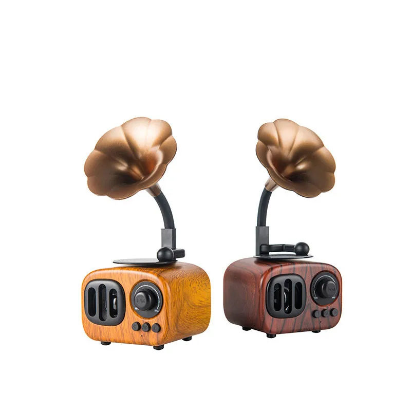

New Retro AS90 Portable Small Bluetooth Speaker Wireless HiFi Stereo Wood Mini Audio Support TF Card PC MP3 MP4 3.5mm