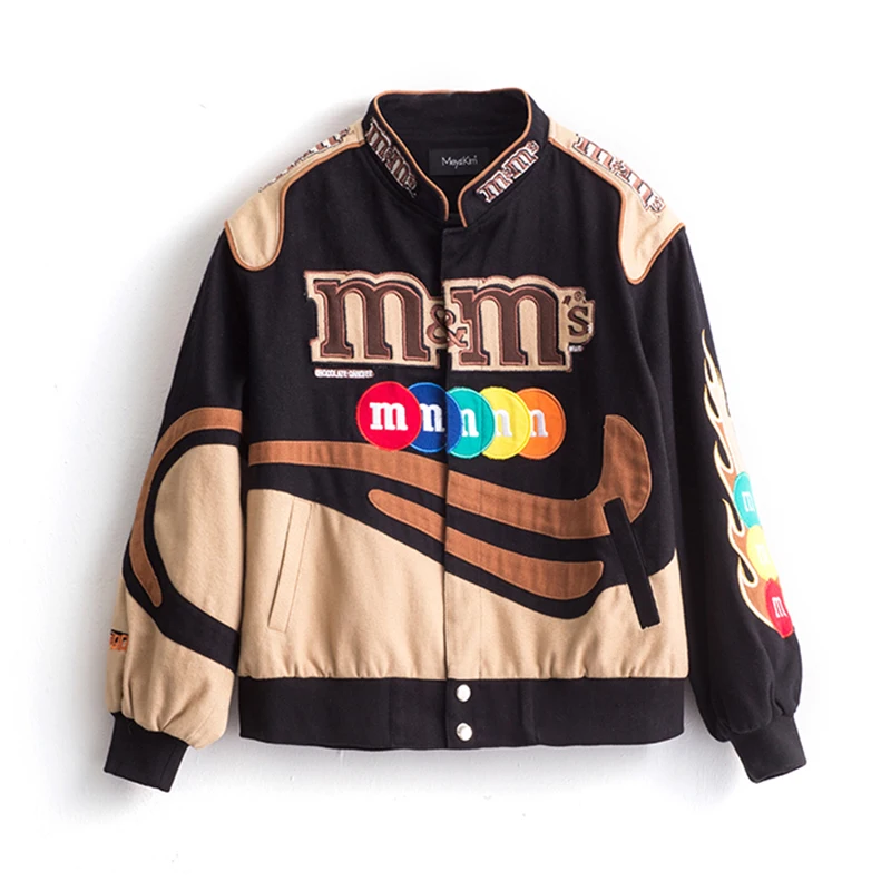 Embroidery Harajuku Patch Coat 2022 