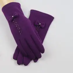 Модные женские теплые перчатки 2018, мягкие перчатки для запястья, толстые перчатки, перчатки для сенсорного экрана, одноцветные сексуальные