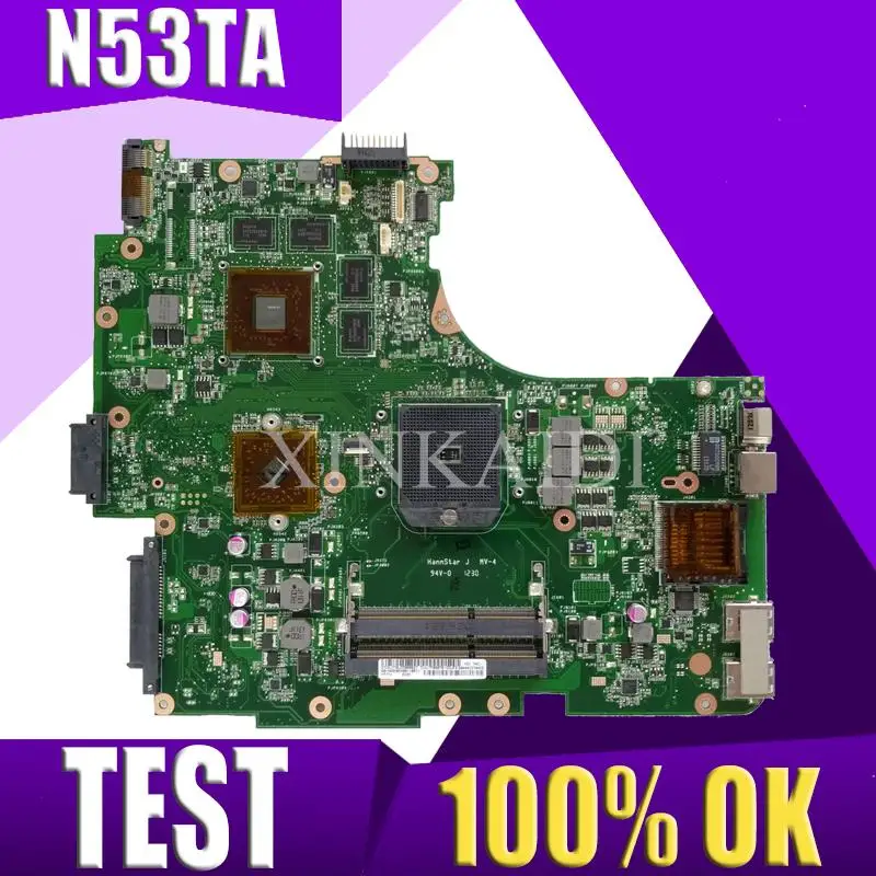

XinKaidi N53TA Laptop motherboard for ASUS N53TA N53TK N53T N53 Test original mainboard