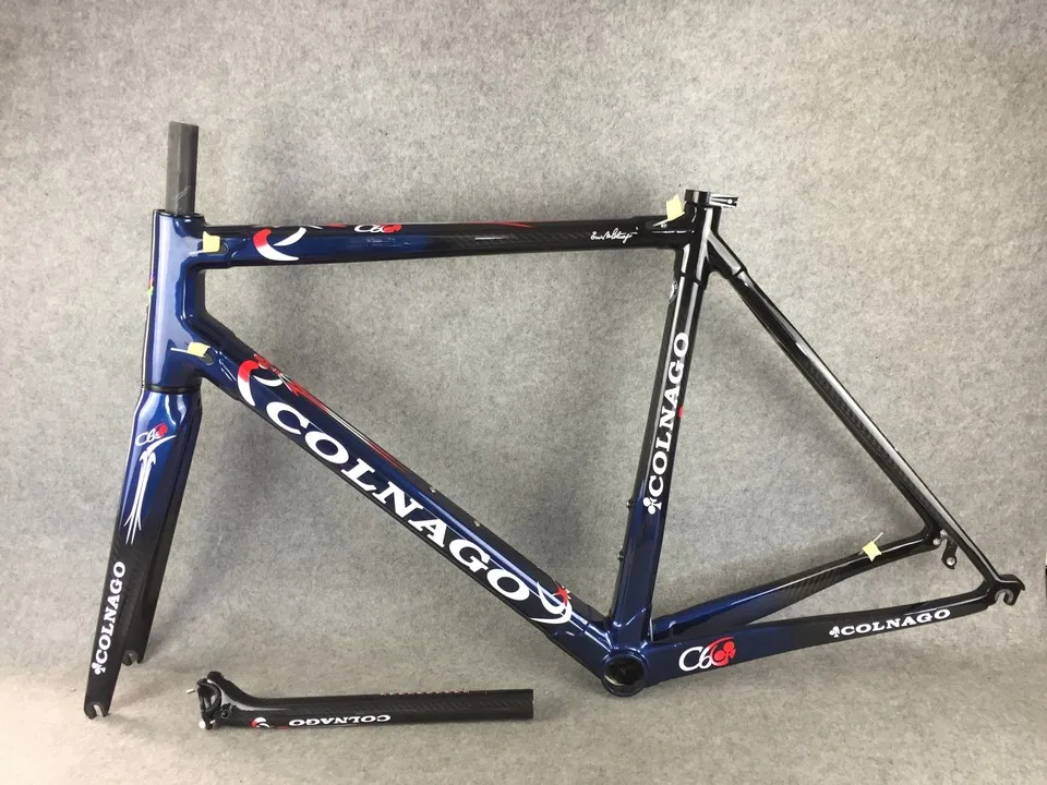 Темно синяя углеродная дорожная рама Colnago C60 подходит для di2 Механическая