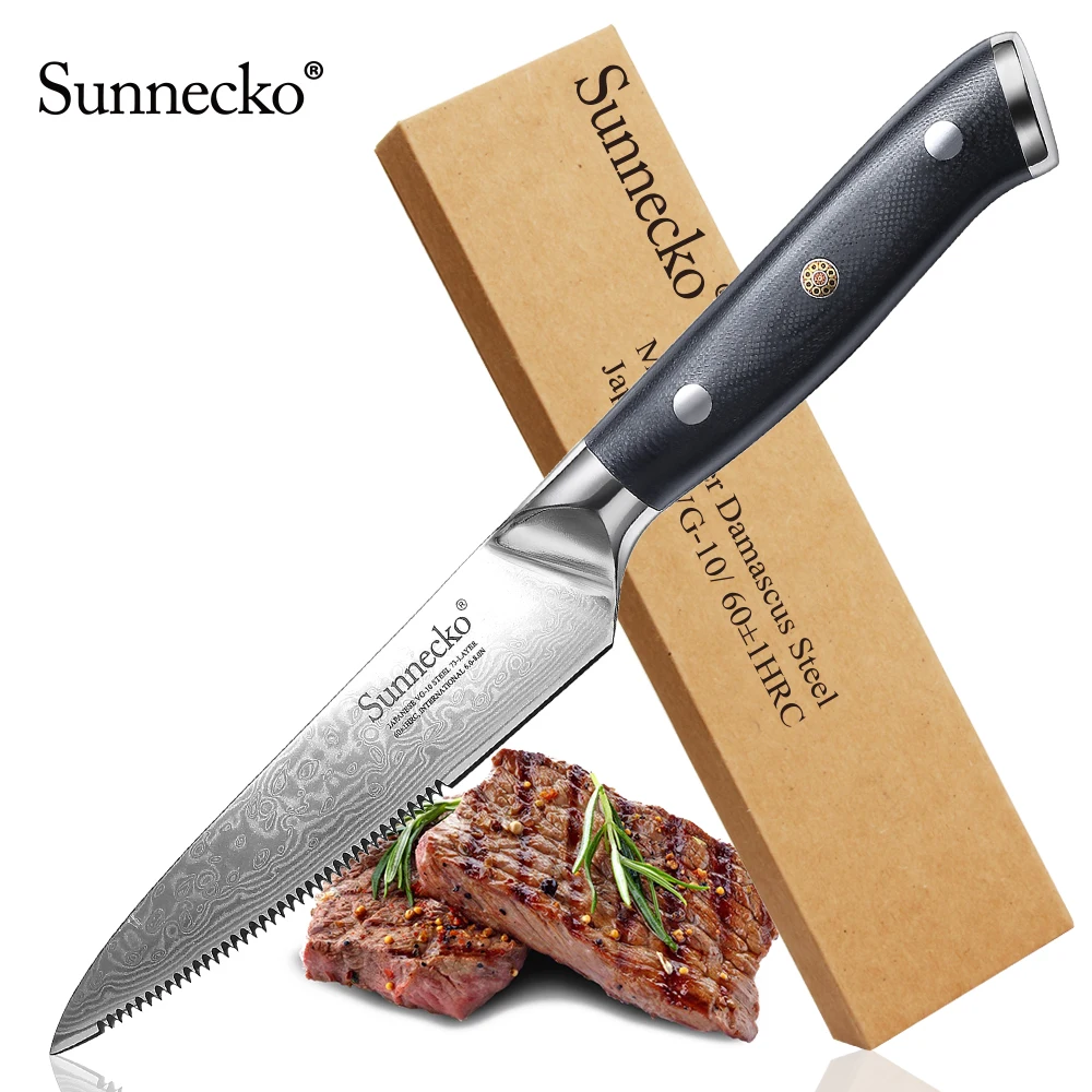 Buy SUNNECKO New 5" inch Steak Knife Japanese VG10
