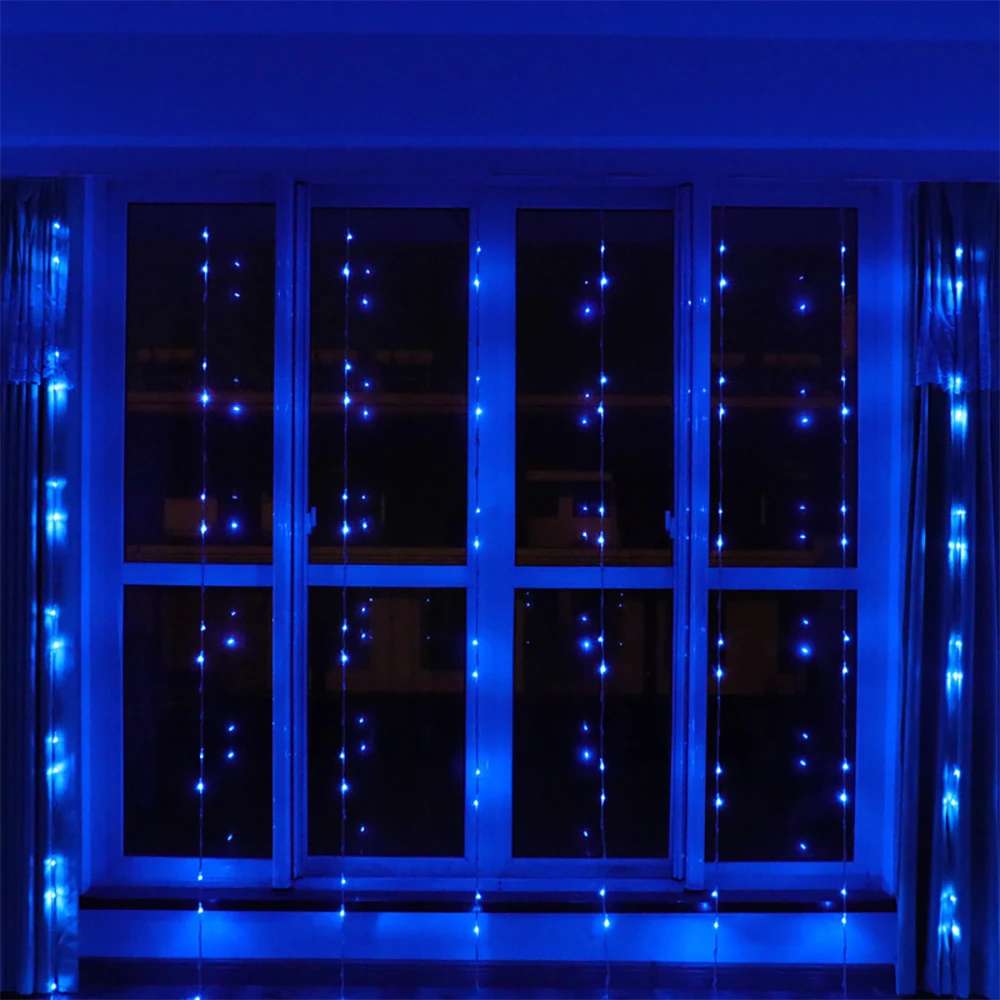 JXSFLYE 3х3м 320LED водной поток снег эффект занавес led Водопад гирлянда свет Рождество
