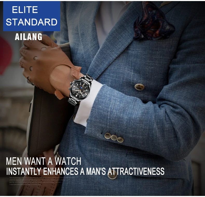Новые аутентичные швейцарские мужские светящиеся модные механические часы с кожаным ремешком из нержавеющей стали многофункциональные водонепроницаемые часы