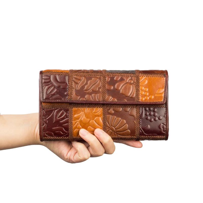 

Augus New Arrivals Genuine Leather Women's Fashion Style Money Holder Card Holder New Style Wallet Clutch Bag 8097-1C/2C/3C