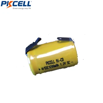 

PKCELL 12Pcs 4/5sc1200mAh 1.2V NICD Rechargeable Battery nicd Flat Top With Tabs For Solar Lighting Electrical Drill