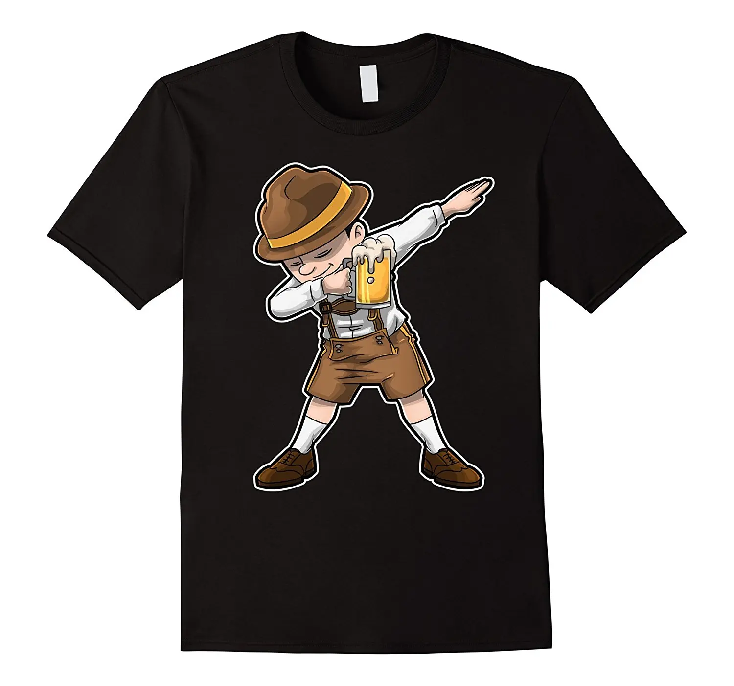 

Men'S Fashion 2019 Summe Funny T-Shirt Summer Tee Shirt Homme Oktoberfest Lederhosen Dabbing T Shirt Beer Waiter Dab Casual Tee