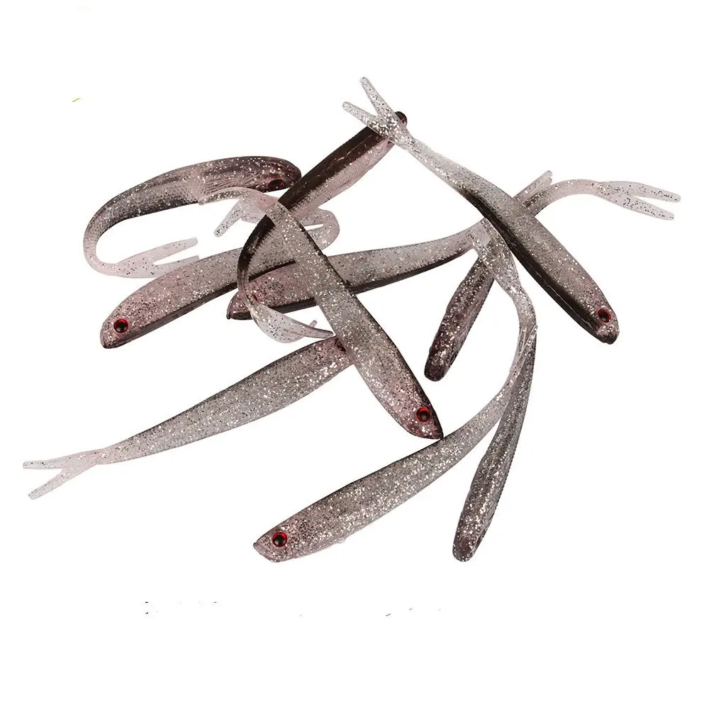 

2019 Japan Y Tail Soft Simulation Lures Silicone 5pcs/lot 10/13cm 3.7/7g Soft Bait Artificial Fishing Lure Swimbaits