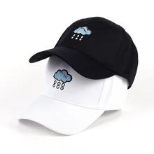Новинка года, брендовая Кепка с вышивкой в виде облака и дождя, бейсболка, модная кепка для мужчин и женщин, Регулируемая Кепка в стиле хип-хоп, Спортивная Кепка