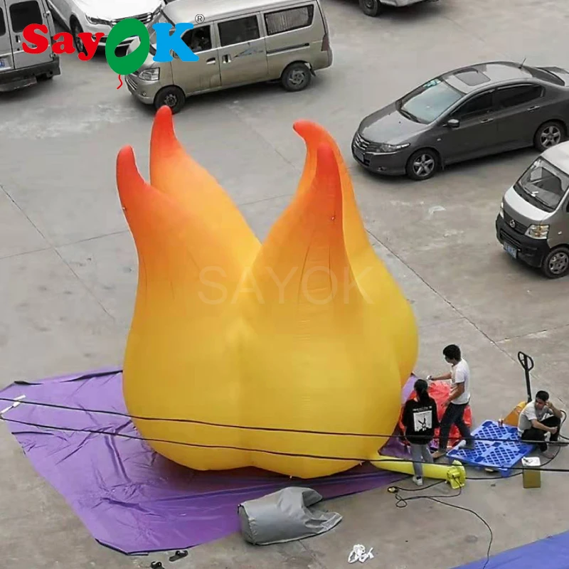2,5 m/4 m/5mH Надувное пламя модель огня надувная для события, рекламы и вечерние
