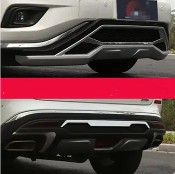 

Plastic Front & Rear Bumper Skid Protector Guard Plate Lip Protection For Nissan Murano 2015 2016