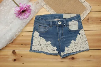 2018 summer baby girl shorts fashion girls lace Floral shorts jeans kids denim shorts Panties 2-12 Y baby wear 2