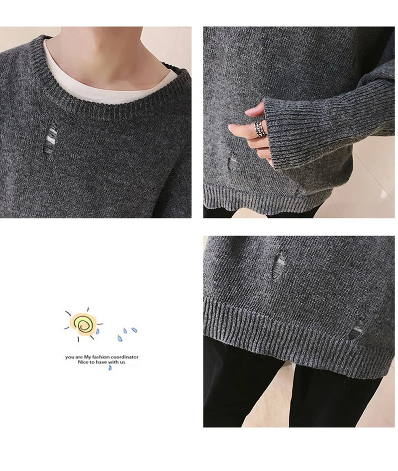Letter Men Hip Hop Sweater Streetwear Print   (37)