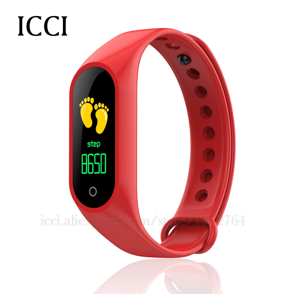 ICCI Band 3 фитнес умный Браслет трекер Smartband Шагомер Amazfit cor цветной