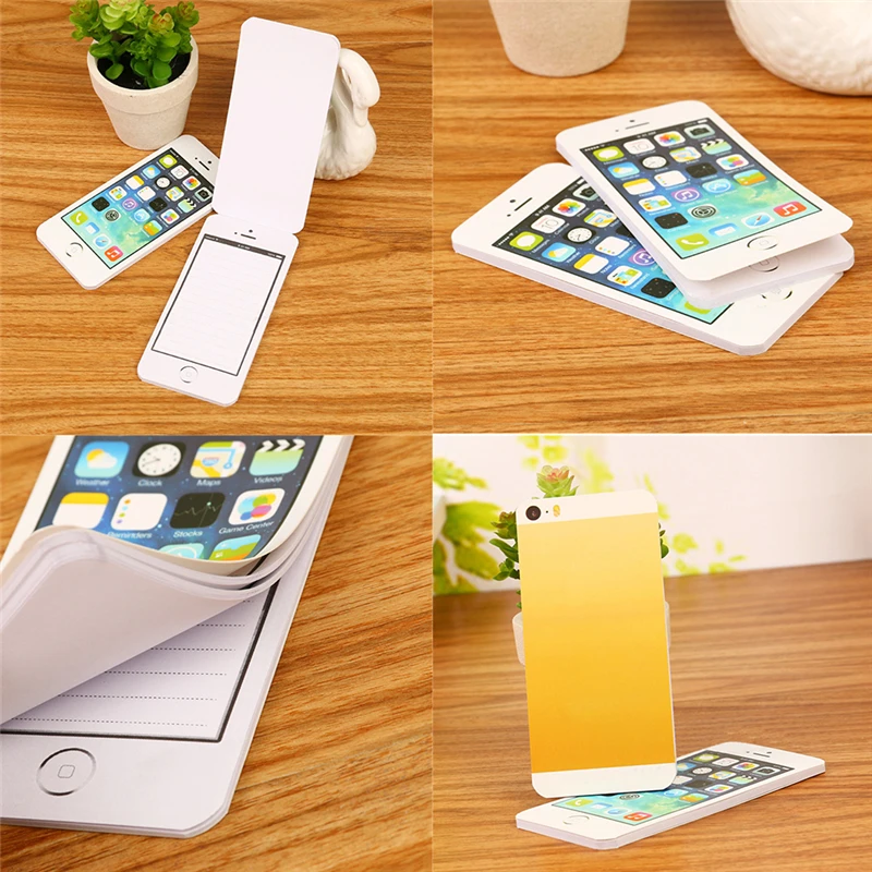 

1 Pcs New Creative Notebook Sticky Note Paper Cell Phone Shaped Note Pad Office Supplies Stationery Gift