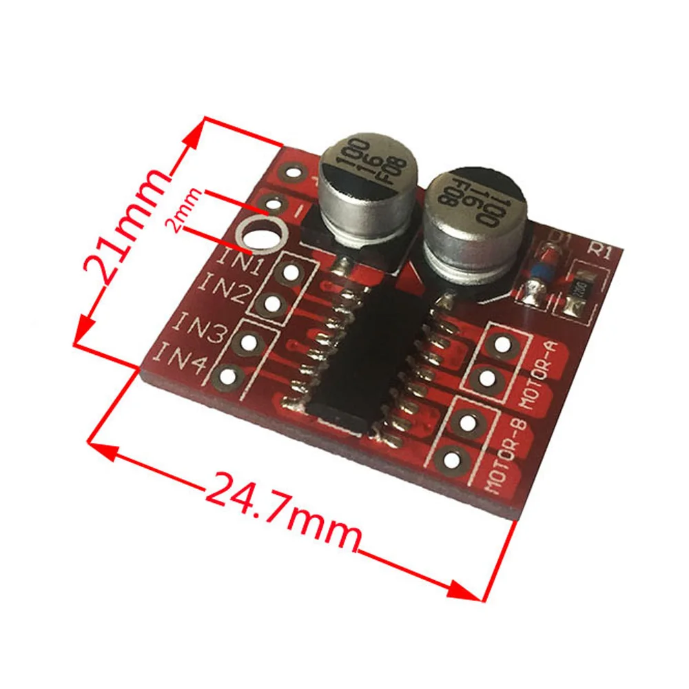 Glyduino 1 шт. 2 канальный модуль привода двигателя постоянного тока двойной H Мост