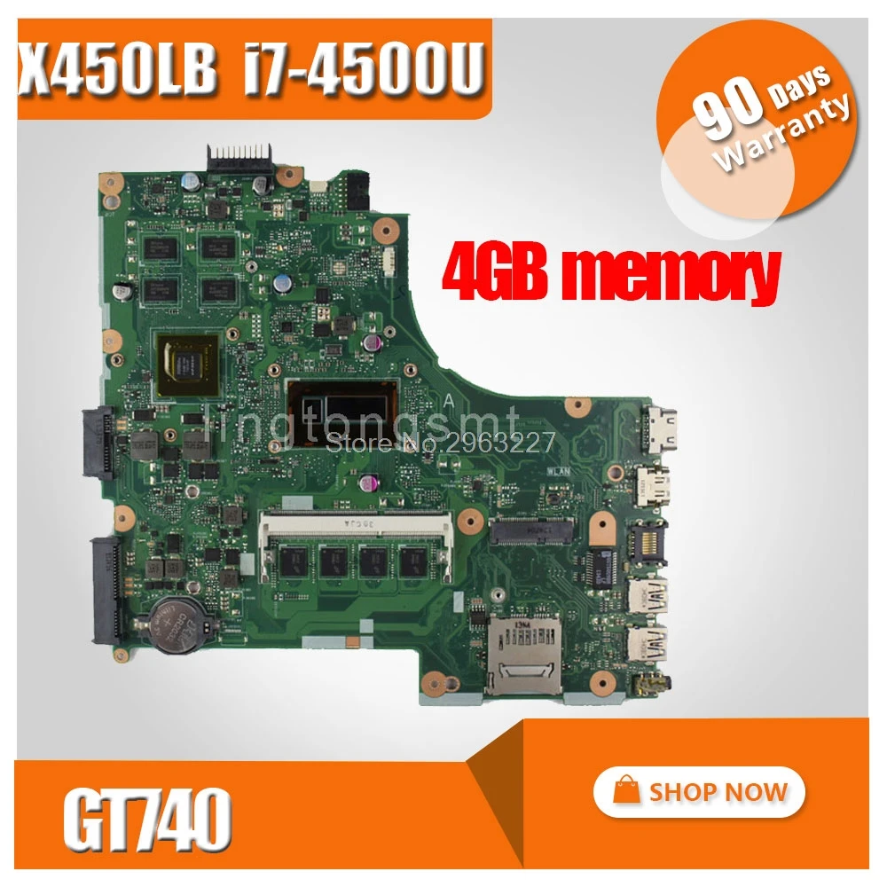 Для ASUS X450LB материнская плата X450LC REV2.2 процессор материнской платы I7-4500U GeForce GT 740 M тестирование